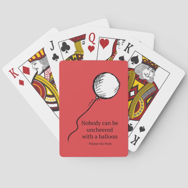 Pooh | Nobody Can be Uncheered with a Balloon Play Poker Cards (Back)