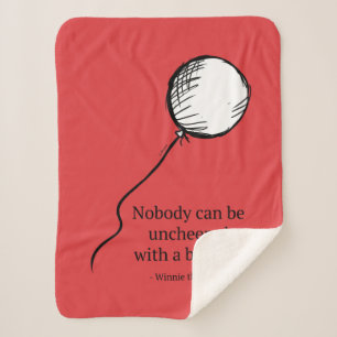 Pooh   Nobody Can be Uncheered with a Balloon Sherpa Blanket