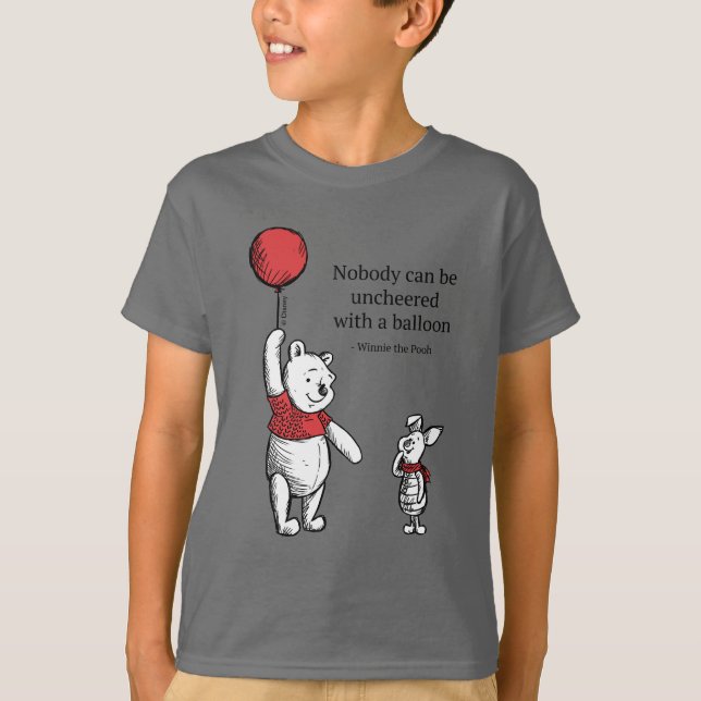 Pooh | Nobody Can be Uncheered with a Balloon T-Shirt (Front)