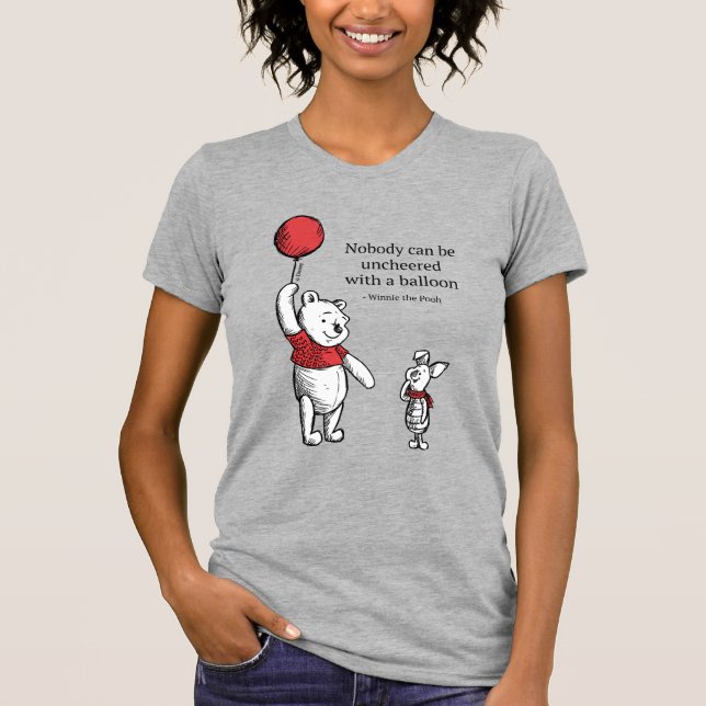 Pooh | Nobody Can be Uncheered with a Balloon T-Shirt (Front)