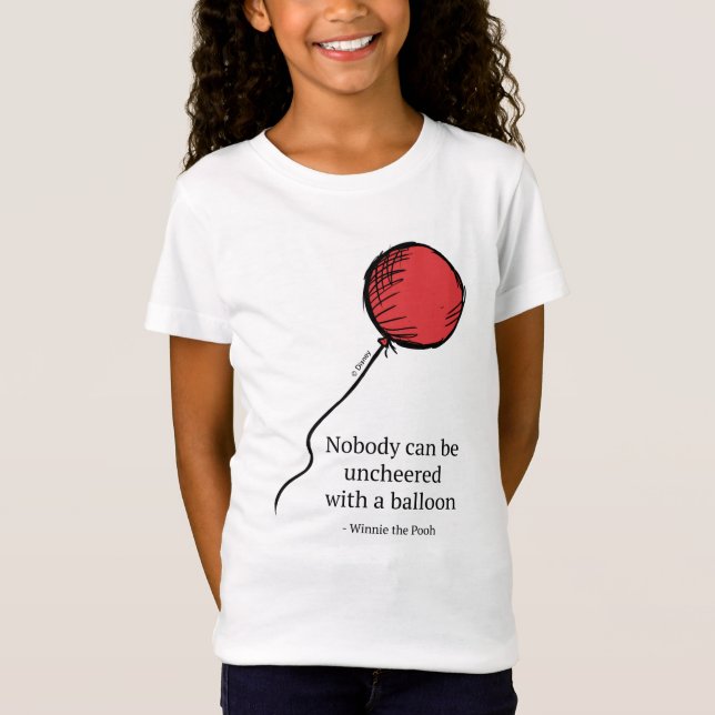 Pooh | Nobody Can be Uncheered with a Balloon T-Shirt (Front)