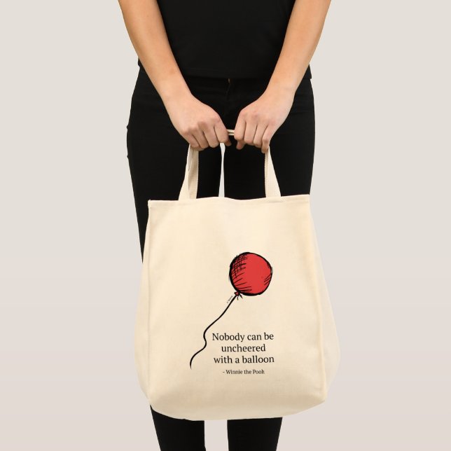 Pooh | Nobody Can be Uncheered with a Balloon Tote Bag (Front (Product))