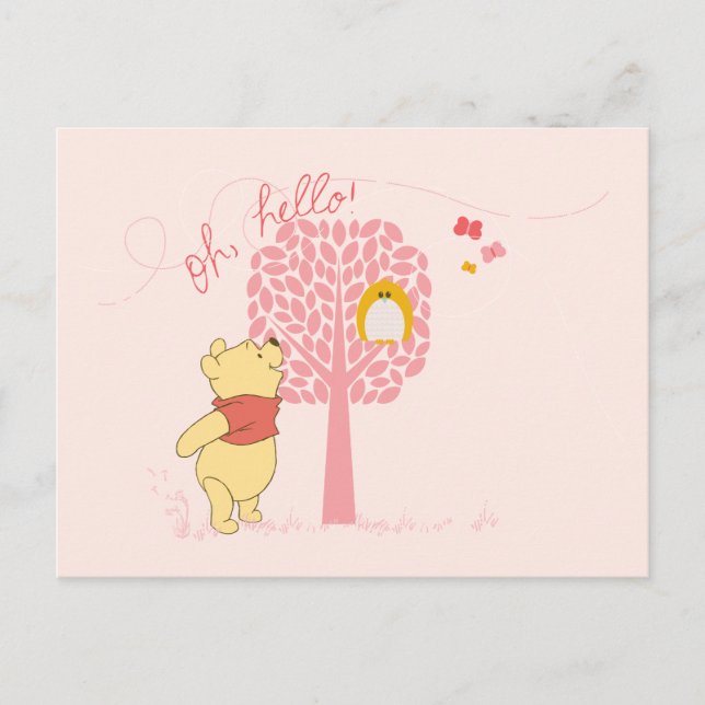 Pooh Outdoors - Oh, Hello! Postcard (Front)