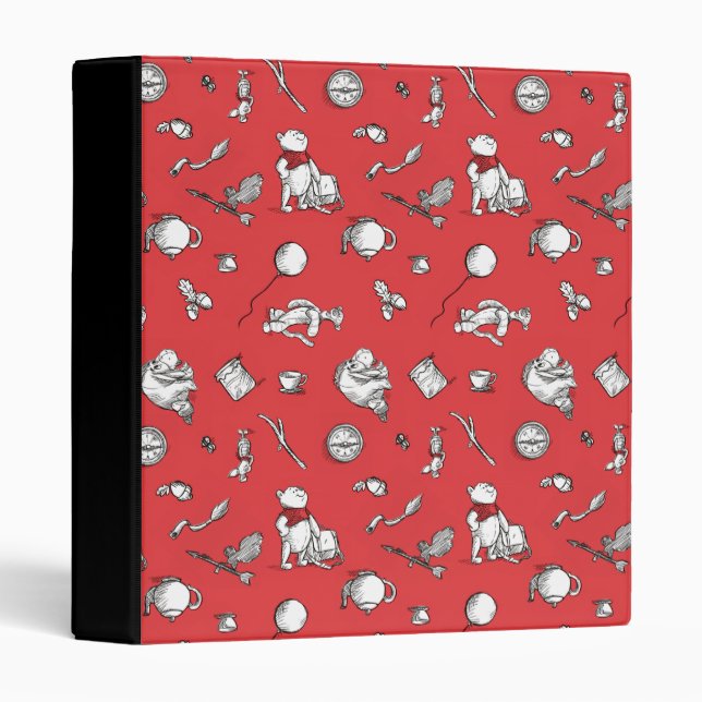 Pooh & Pals | A Case of Important Things Pattern 3 Ring Binder (Front/Spine)