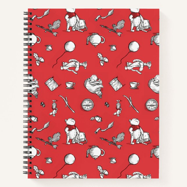 Pooh & Pals | A Case of Important Things Pattern Notebook (Front)