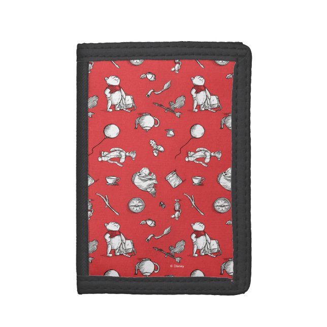 Pooh & Pals | A Case of Important Things Pattern Tri-fold Wallet (Front Vertical)