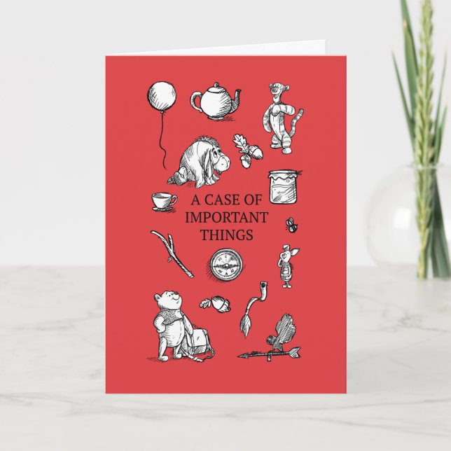 Pooh & Pals | A Case of Important Things Quote Card (Front)