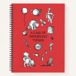 Pooh & Pals   A Case of Important Things Quote Notebook