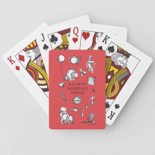 Pooh  Pals  A Case of Important Things Quote Playing Cards