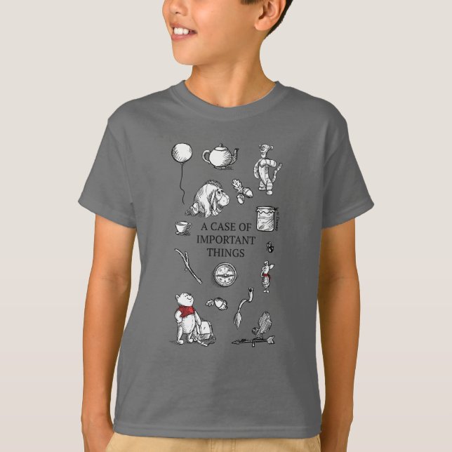 Pooh & Pals | A Case of Important Things Quote T-Shirt (Front)
