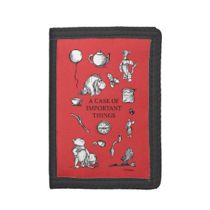 Pooh & Pals A Case of Important Things Quote Tri-fold Wallet
