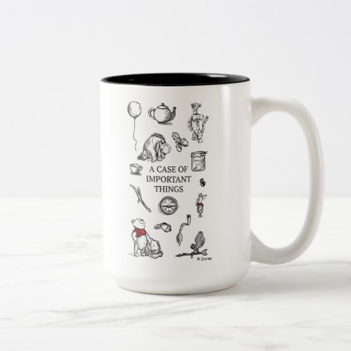 Pooh  Pals  A Case of Important Things Quote Two_Tone Coffee Mug