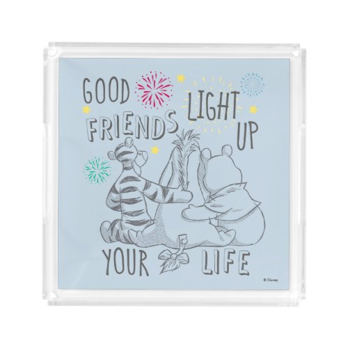 Pooh  Pals  Friends Light Up Your Life Acrylic Tray