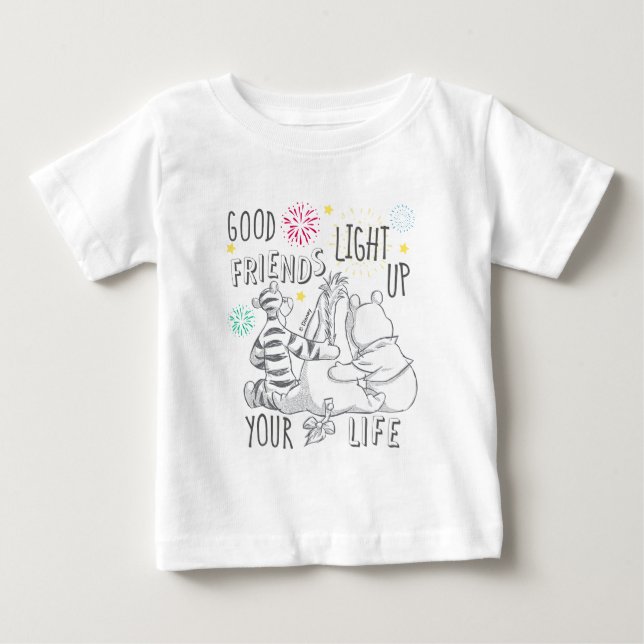 Pooh & Pals | Friends Light Up Your Life Baby T-Shirt (Front)