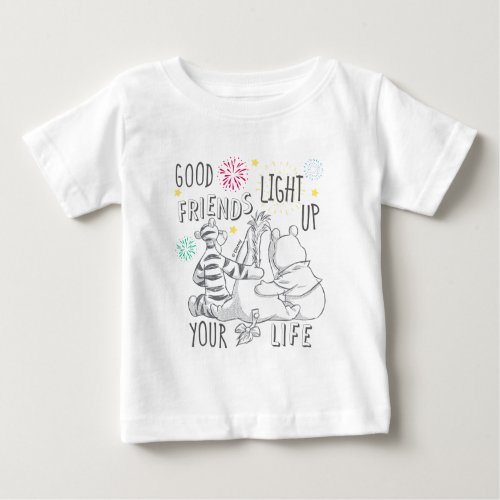 Pooh  Pals  Friends Light Up Your Life Baby T_Shirt