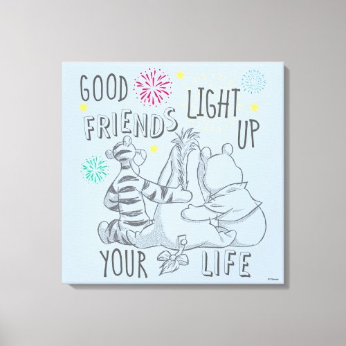 Pooh  Pals  Friends Light Up Your Life Canvas Print