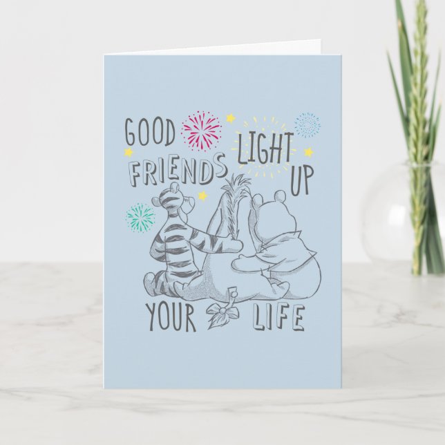 Pooh & Pals | Friends Light Up Your Life Card (Front)
