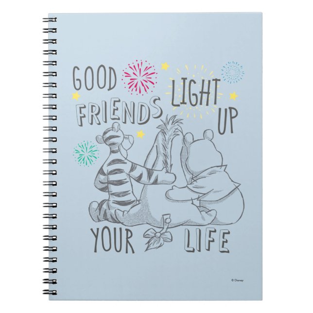 Pooh & Pals | Friends Light Up Your Life Notebook (Front)