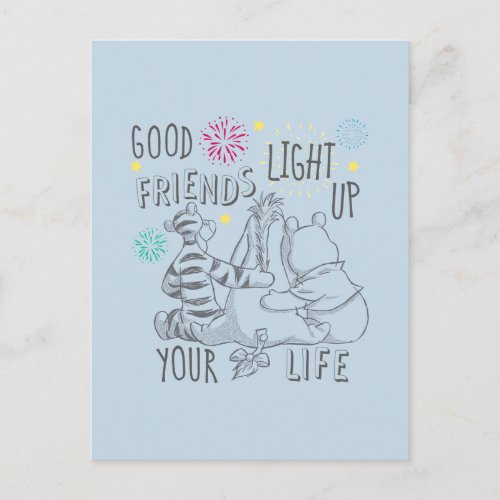 Pooh  Pals  Friends Light Up Your Life Postcard