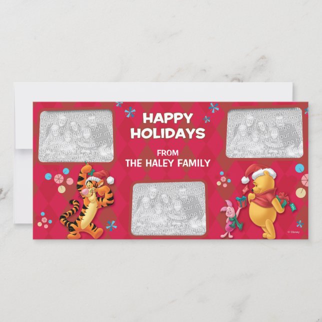 Pooh & Pals Holiday Photo Card (Front)