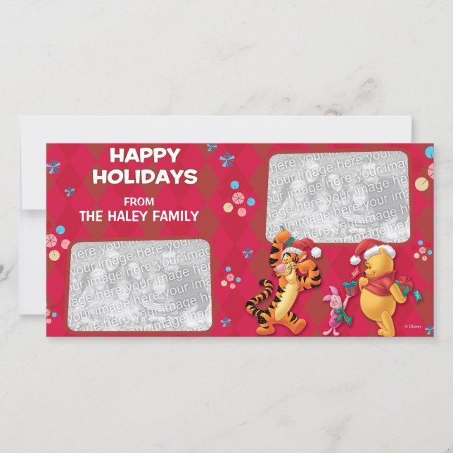 Pooh & Pals Holiday Photo Card (Front)