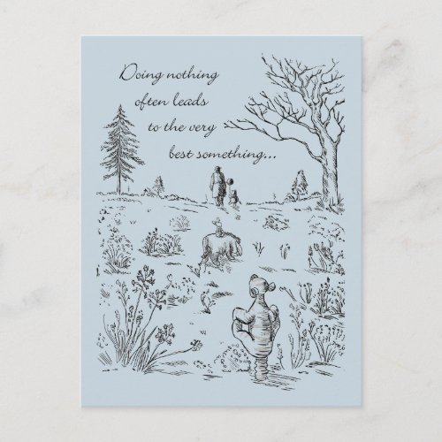 Pooh  Pals  The Very Best Something Quote Postcard