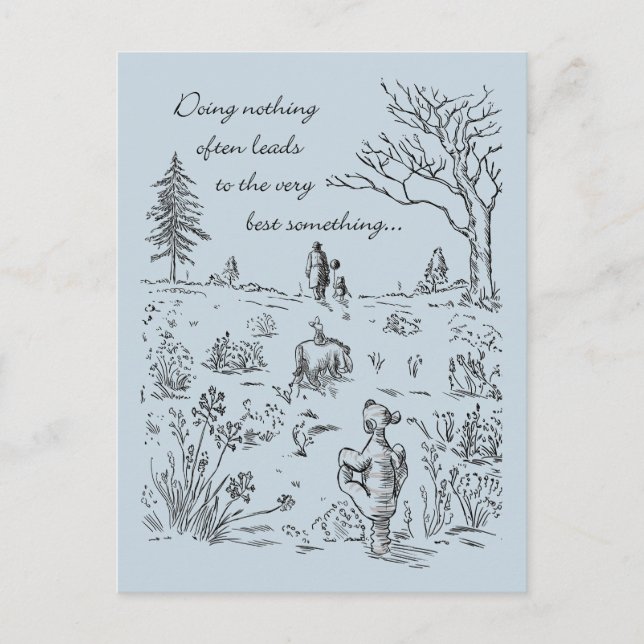 Pooh & Pals | The Very Best Something Quote Postcard (Front)