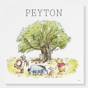 Pooh & Pals Watercolor Personalized Foam Board