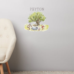 Pooh & Pals Watercolor Personalized Wall Decal