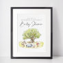 Pooh & Pals Watercolor Welcome Baby Shower Sign