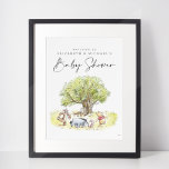 Pooh &amp; Pals Watercolor Welcome Baby Shower Sign at Zazzle