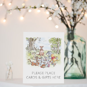 Pooh Picnic Cards and Gifts Table Sign