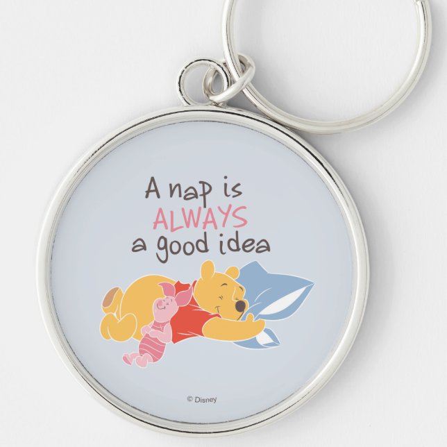 Pooh & Piglet | A Nap is Always a Good Idea Keychain (Front)
