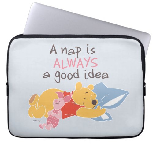 Pooh  Piglet  A Nap is Always a Good Idea Laptop Sleeve