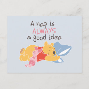 Pooh & Piglet   A Nap is Always a Good Idea Postcard