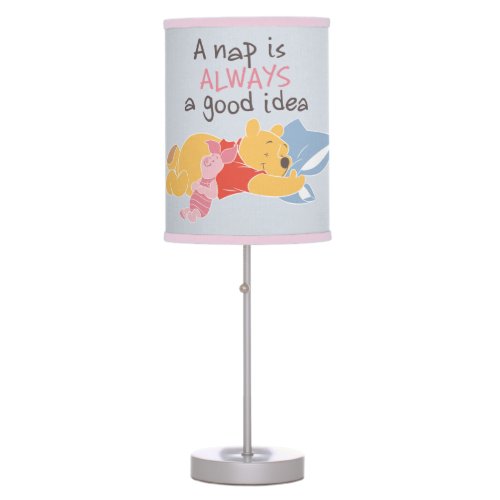 Pooh  Piglet  A Nap is Always a Good Idea Table Lamp