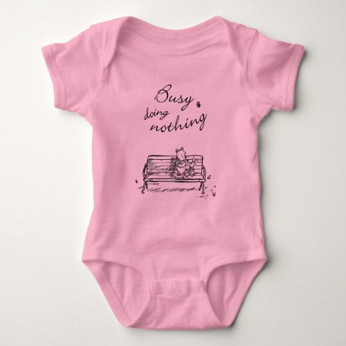 Pooh  Piglet  Busy Doing Nothing Baby Bodysuit