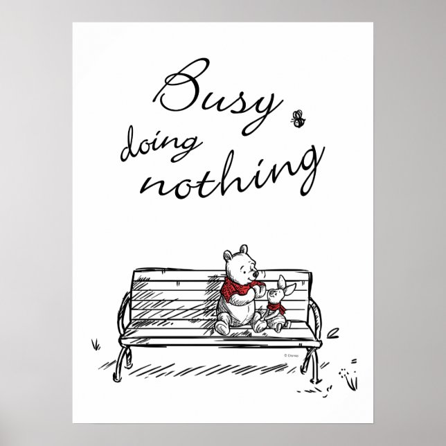 Pooh & Piglet | Busy Doing Nothing Poster (Front)