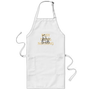Pooh & Piglet   Busy Doing Nothing Quote Long Apron