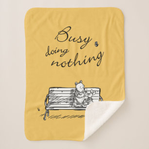 Pooh & Piglet   Busy Doing Nothing Sherpa Blanket