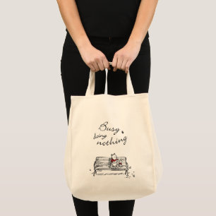 Pooh & Piglet Busy Doing Nothing Tote Bag