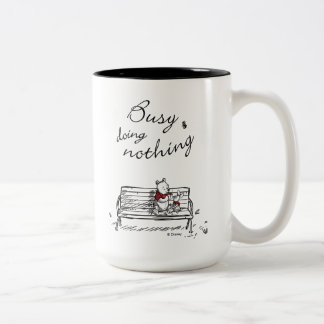 Pooh & Piglet | Busy Doing Nothing Two-Tone Coffee Mug