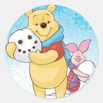 Pooh &amp; Piglet Classic Round Sticker