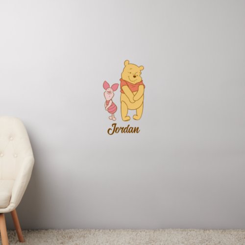 Pooh  Piglet Cuteness  Personalize Wall Decal