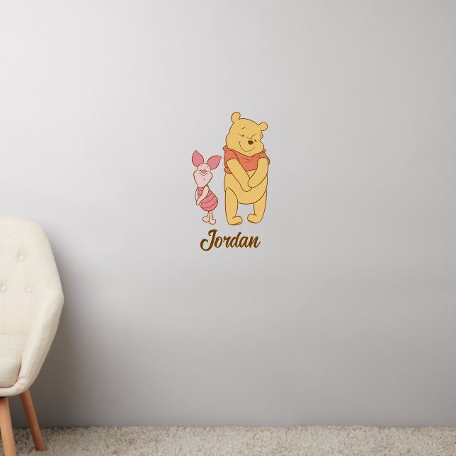 Pooh & Piglet Cuteness | Personalize Wall Decal (Living Room 2)