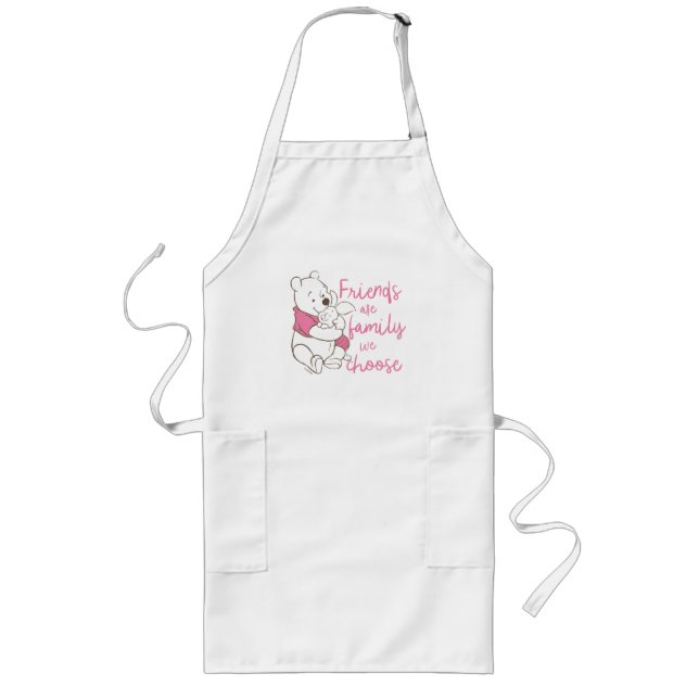Pooh & Piglet | Friends are Family We Choose Long Apron (Front)