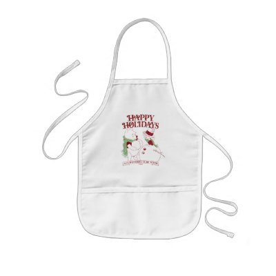 Pooh &amp; Piglet | Happy Holidays Kids' Apron