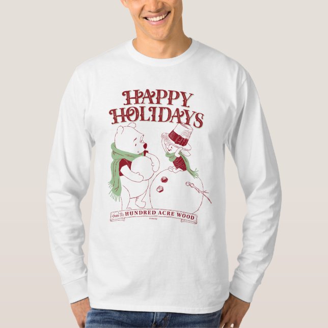 Pooh & Piglet | Happy Holidays T-Shirt (Front)