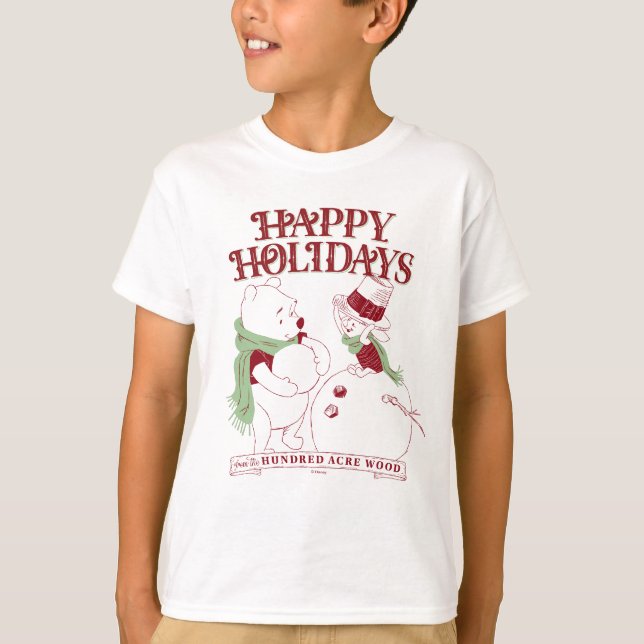 Pooh & Piglet | Happy Holidays T-Shirt (Front)