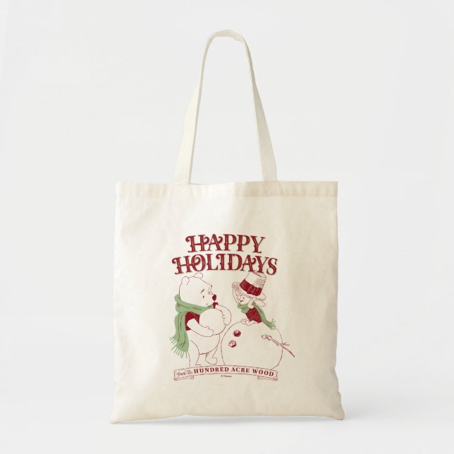 Pooh & Piglet | Happy Holidays Tote Bag (Front)